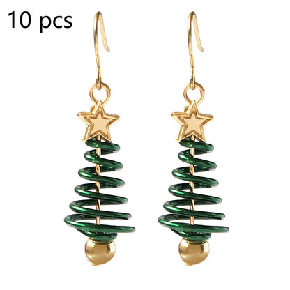 Boucles d'oreilles de Noël DIY en forme d'étoile et d'arbre de Noël