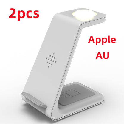 Station de charge rapide 3 en 1, support de chargeur sans fil, station de charge rapide sans fil pour support de téléphone