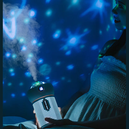 Nouveau diffuseur d'arômes avec veilleuse de projection, humidificateur d'air, rechargeable par USB, diffuseur d'huiles essentielles, vaporisateur hydratant, machine à vapeur
