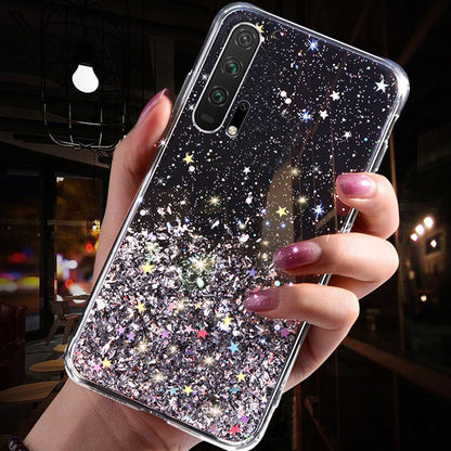 Coque de téléphone transparente en gypsophile