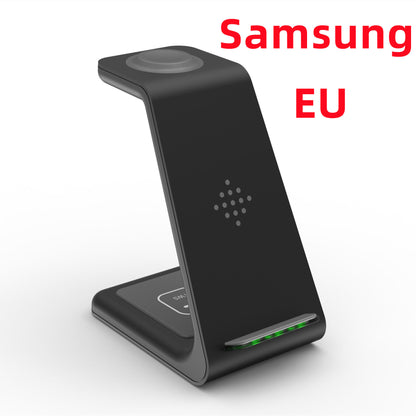 Station de charge rapide 3 en 1, support de chargeur sans fil, station de charge rapide sans fil pour support de téléphone