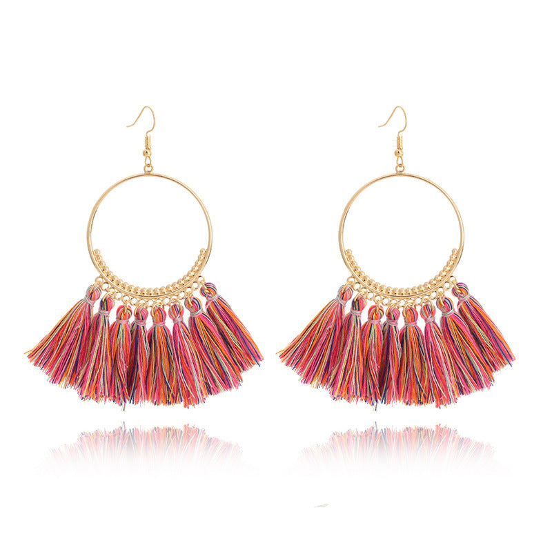 Boucles d'oreilles pendantes à grosses gouttes rondes