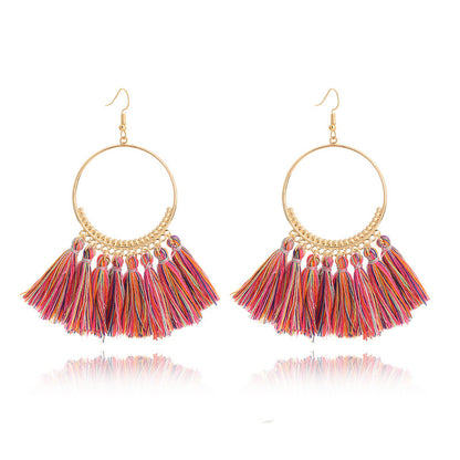 Boucles d'oreilles pendantes à grosses gouttes rondes