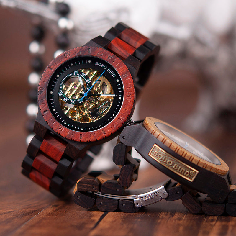 Montre mécanique automatique en bois - LUXARAH