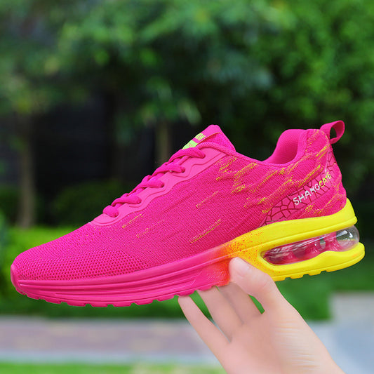 Chaussures de sport à coussin d'air pour femmes, grandes tailles, en maille respirante, quatre saisons, chaussures de course tendance - LUXARAH