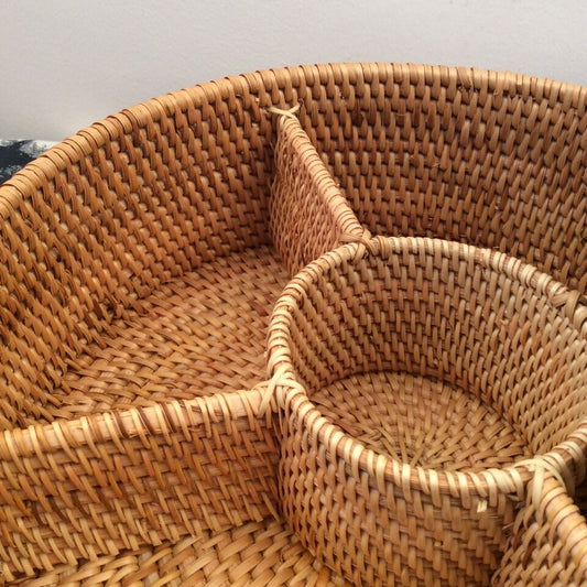 Panier de rangement à fruits en rotin tressé d'automne - LUXARAH
