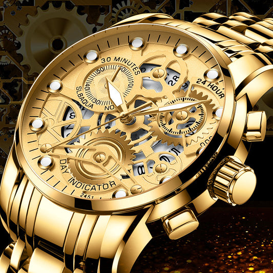 Montre d'affaires creuse non mécanique pour homme