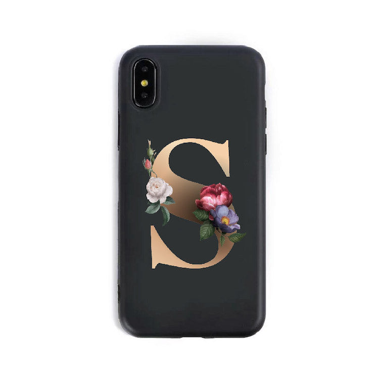 Coques de téléphone en silicone avec lettres de l'alphabet anglais