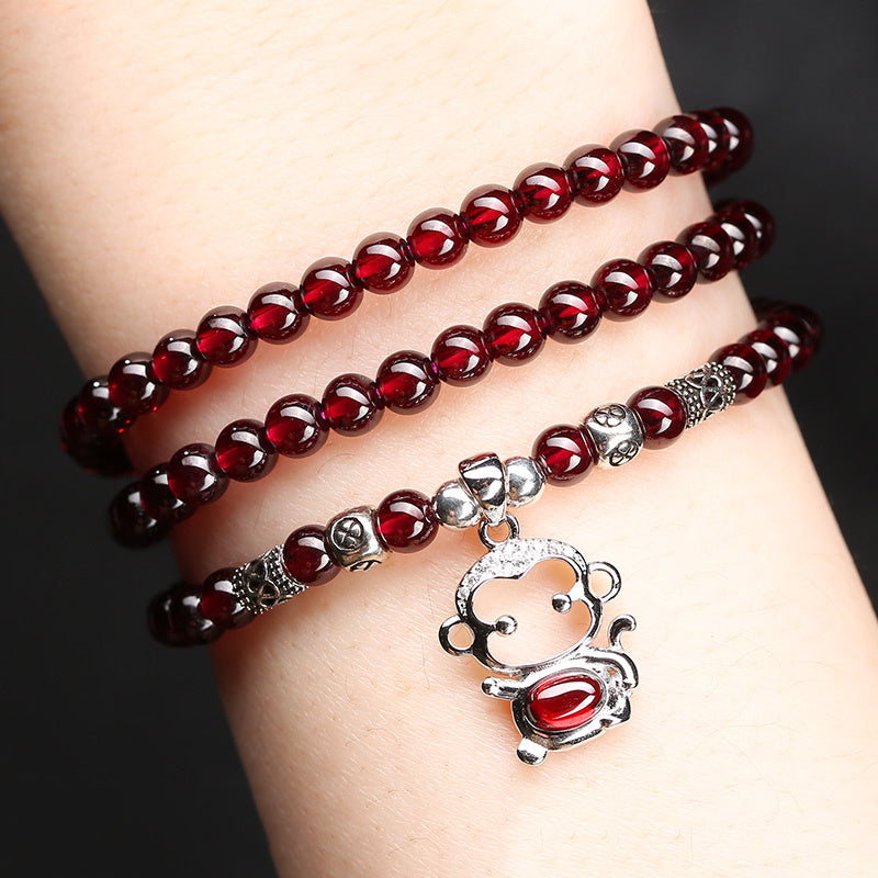 Natural garnet bracelet - LUXARAH