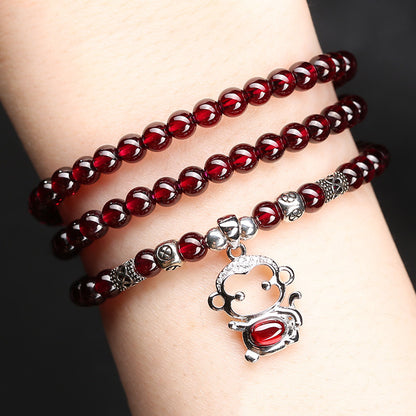 Natural garnet bracelet - LUXARAH
