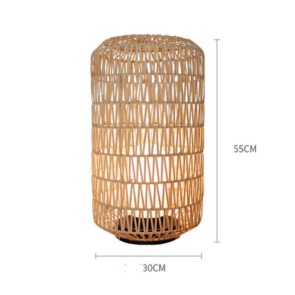 Lampadaire imperméable en rotin pour balcon et jardin de Villa - LUXARAH
