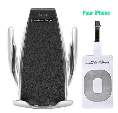 Chargeur sans fil pour voiture 10 W, induction, charge rapide sans fil, avec support de téléphone S5