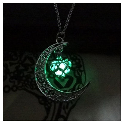 Colliers à pendentif lumineux, colliers à chaîne plaqués argent
