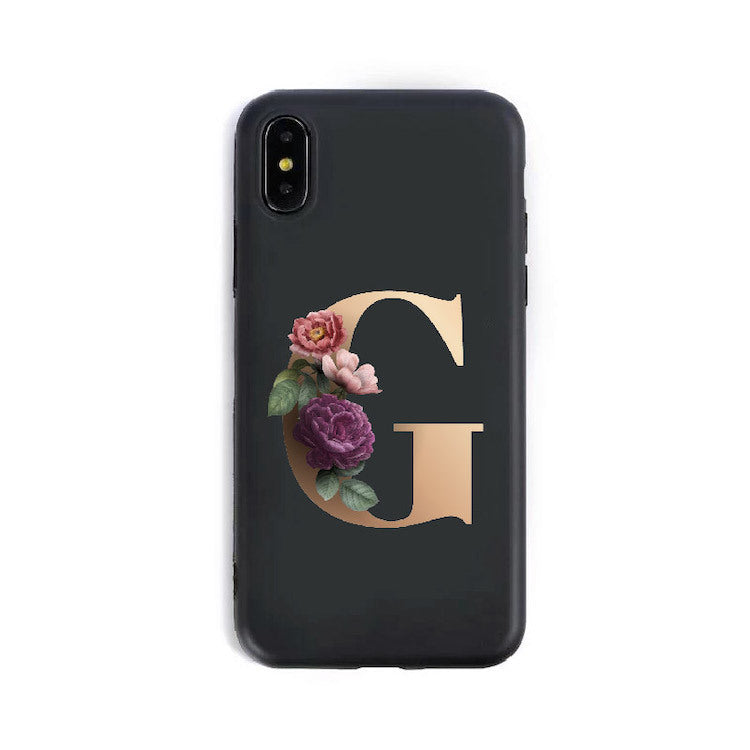 Coques de téléphone en silicone avec lettres de l'alphabet anglais