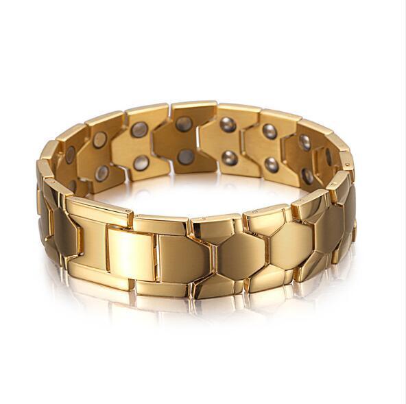 Bracelet 4 en 1 pour homme, magnétique, en titane, pour la santé et l'arthrite - LUXARAH