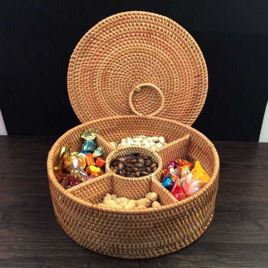 Panier de rangement à fruits en rotin tressé d'automne - LUXARAH
