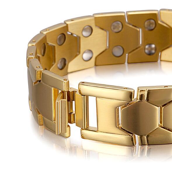 Bracelet 4 en 1 pour homme, magnétique, en titane, pour la santé et l'arthrite - LUXARAH