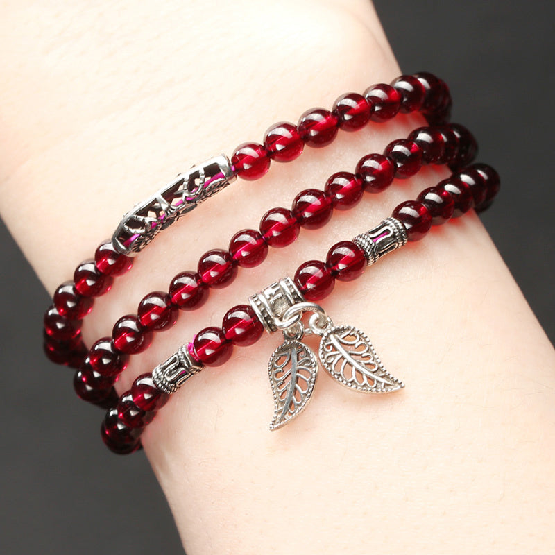 Natural garnet bracelet - LUXARAH