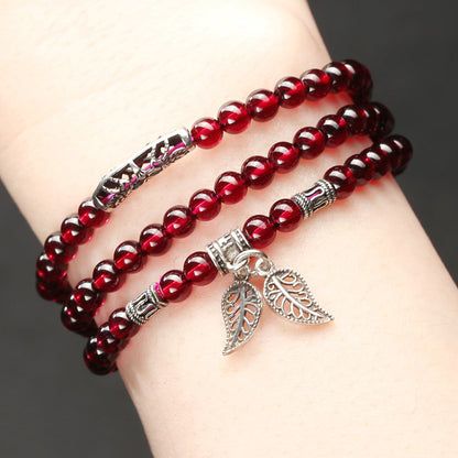 Natural garnet bracelet - LUXARAH