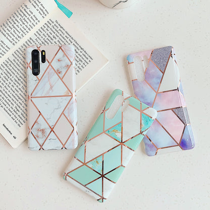 Étui de téléphone portable en marbre électrolytique