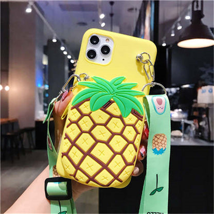 Étui portefeuille en silicone à motif dessin animé
