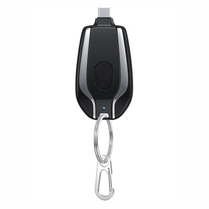 Mini chargeur d'urgence 1500 mAh avec porte-clés et batterie de secours ultra-compacte de type C, charge rapide