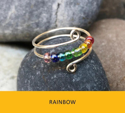 Perles colorées, anneau anti-stress et anti-anxiété - LUXARAH