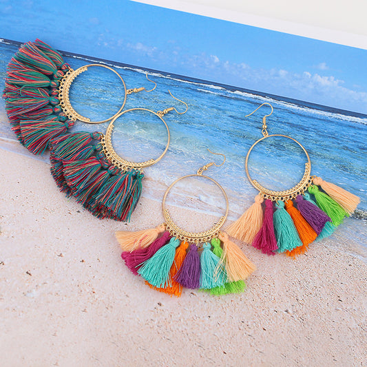 Boucles d'oreilles pendantes à grosses gouttes rondes
