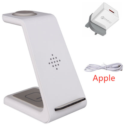 Station de charge rapide 3 en 1, support de chargeur sans fil, station de charge rapide sans fil pour support de téléphone
