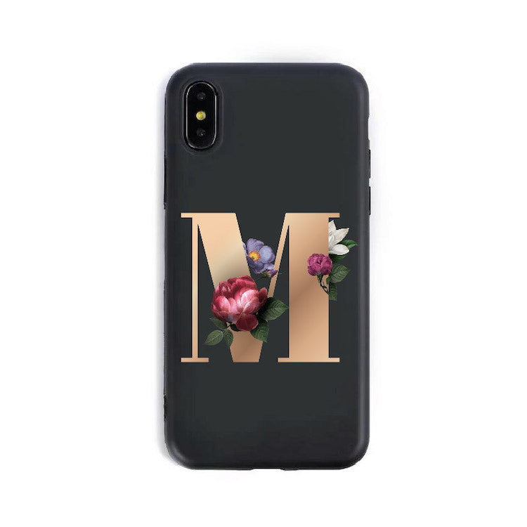Coques de téléphone en silicone avec lettres de l'alphabet anglais