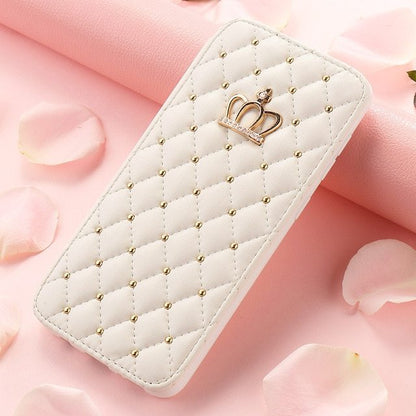 Étui en cuir Crown Card pour téléphone Samsung