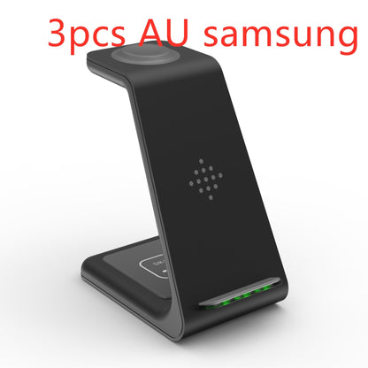 Station de charge rapide 3 en 1, support de chargeur sans fil, station de charge rapide sans fil pour support de téléphone