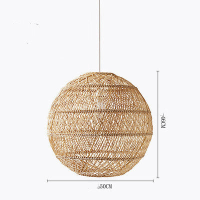 Lustre en rotin zen japonais artistique - LUXARAH