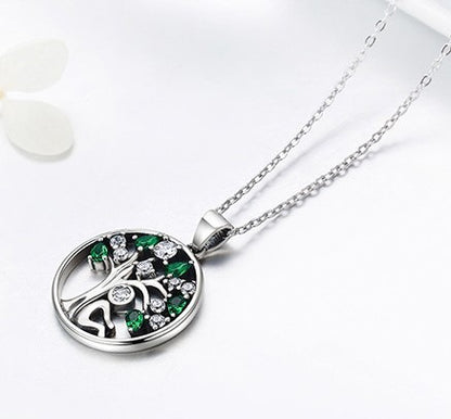 Collier avec pendentif arbre de vie en argent sterling 925 pour femme, bijou tendance, cadeau