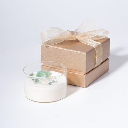 Bougie d'aromathérapie créative en cire de soja et pierre de cristal naturel