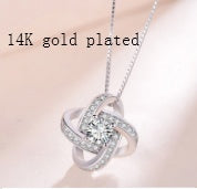 Collier en argent sterling 925 pour femme, pendentif cœur éternel, mosaïque de zircons, cadeau