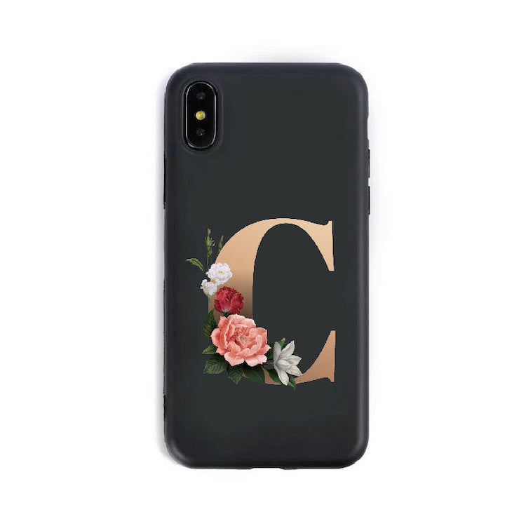 Coques de téléphone en silicone avec lettres de l'alphabet anglais