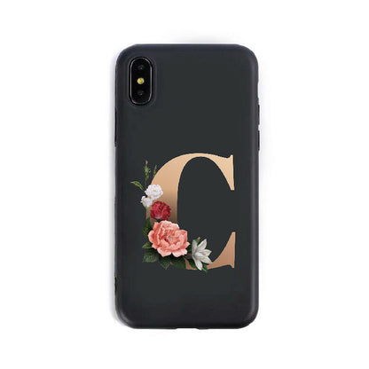 Coques de téléphone en silicone avec lettres de l'alphabet anglais
