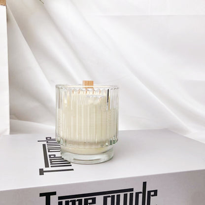 Bougie de soja au cœur de bois de santal végétal pur