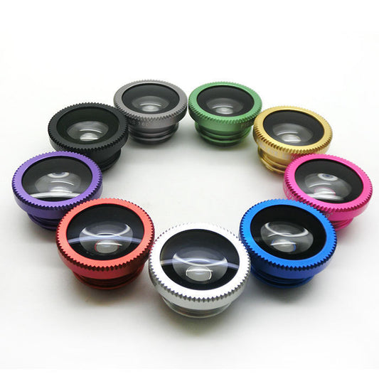 Objectif fisheye pour téléphone portable trois en un objectif de téléphone portable spécifique loupe fisheye grand angle macro auto-artefact