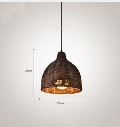 Abat-jour en rotin, Lustre japonais en rotin et bambou - LUXARAH