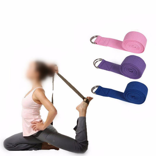 Corde de yoga extensible avec bande de tension en coton - LUXARAH
