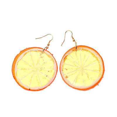 Boucles d'oreilles en forme de fruits artificiels