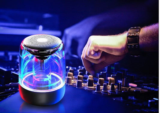 Enceintes portables Bluetooth colonne sans fil, basses puissantes, radio avec lumière LED à couleur variable