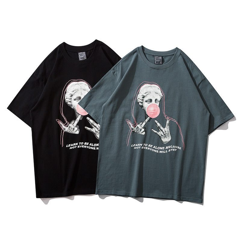 T-shirt original hip-hop ample et surdimensionné pour couple - LUXARAH