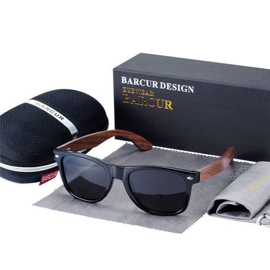Lunettes de soleil polarisées en bois pour hommes - LUXARAH