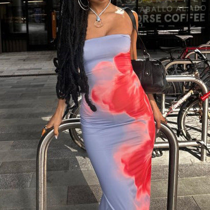 Robe longue fendue et moulante pour femme, tenue d'été sexy, idéale pour les fêtes ou la plage