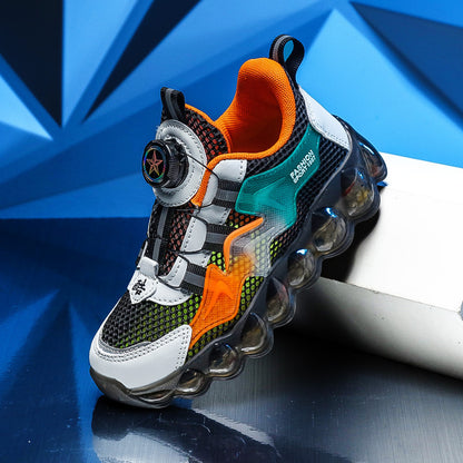 Chaussures de course respirantes à semelle souple pour garçons, idéales pour les loisirs et le sport, avec surface en maille creuse - LUXARAH