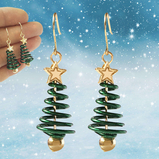Boucles d'oreilles de Noël DIY en forme d'étoile et d'arbre de Noël