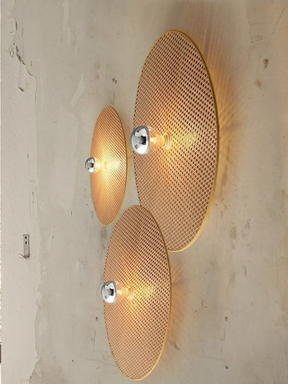 Lampe murale en rotin de style japonais, lampe de chevet simple pour chambre à coucher